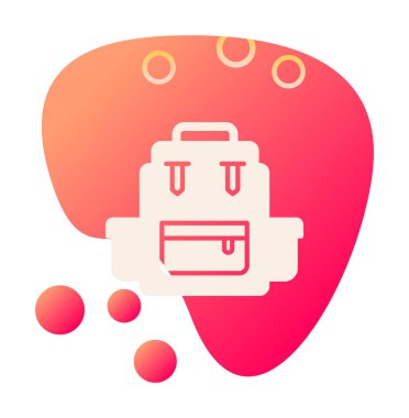 Sırt çantası ikon vektörü. Okul sırt çantası tabelası. izole edilmiş sınır sembolü çizimi