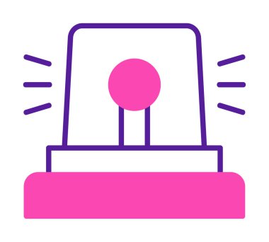 Siren simgesi, vektör çizimi 