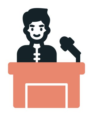 Basın Konferansı vektör illüstrasyonu