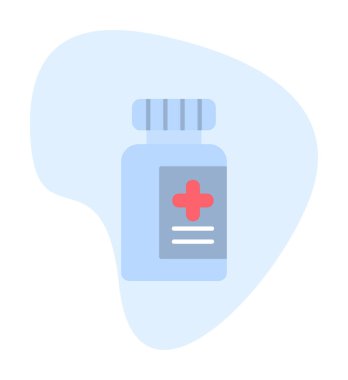 Tıbbi ikon vektör çizimi. Aşı               