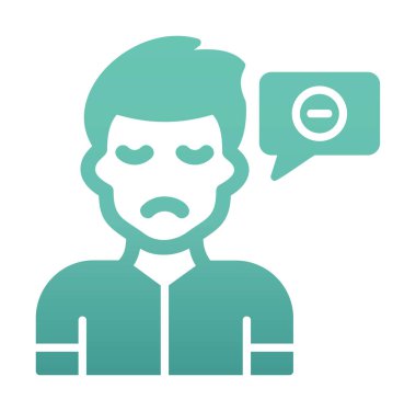 Negatif Düşünce konsepti ikon vektör çizimi