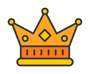 Taç. Web simgesi basit illüstrasyon tasarımı