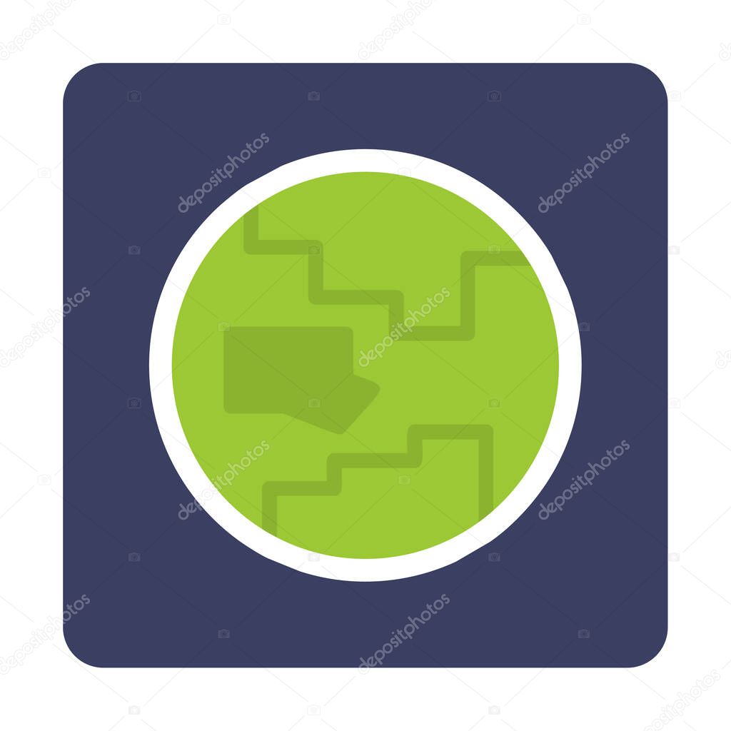 earth icon, vector illustration simple design