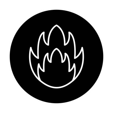 Ateş simgesi tasarımının vektör illüstrasyonu