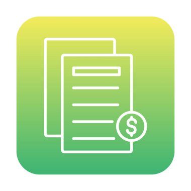 Bill düz simgesi, vektör illüstrasyonu