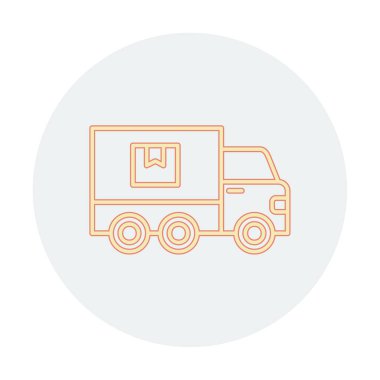 kamyon simgesi, vektör illüstrasyonu