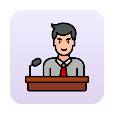 Konferans simgesi, vektör çizimi 