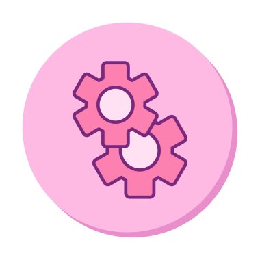 Gears'ı web simgesi, vektör çizim 