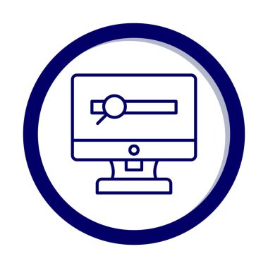 Büyüteç simgesi, düz stil ekran