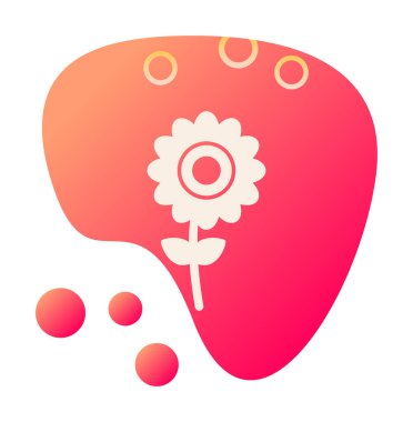 düz çiçek ikonu vektör illüstrasyonu  