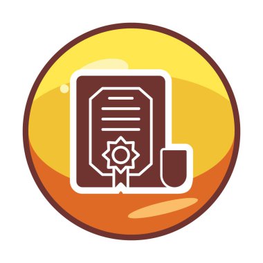 Grafik sertifika vektör illüstrasyonu 