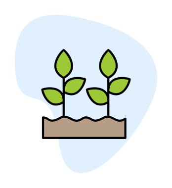 Büyüyen Bitkiler web simgesi, vektör illüstrasyonu 