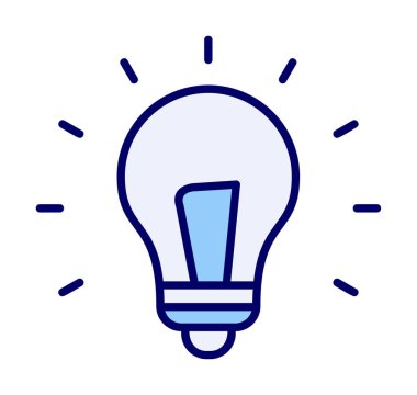 Fikir ampulü simgesi, vektör illüstrasyon tasarımı