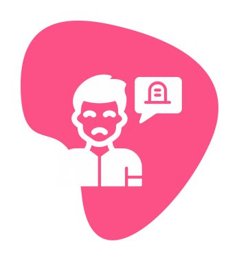 İnsan ve konuşma balonu mezar taşı işareti, vektör illüstrasyonu