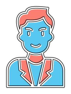 Aday erkekler simgesi, vektör illüstrasyonu 