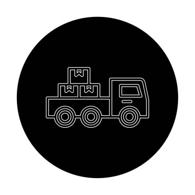 Kamyonet simge vektör çizim