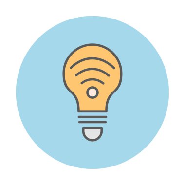 Ampul Ağı simgesi basit bir çizim. Akıllı Ampul                                                     