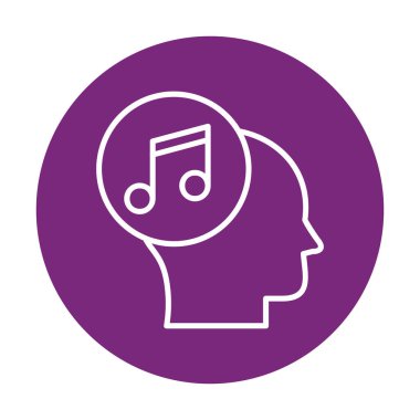 müzik web simgesi vektör illüstrasyonu                                