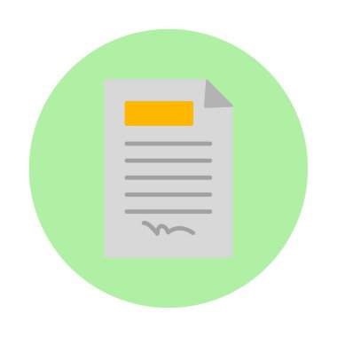 contract icon, vector illustration simple design