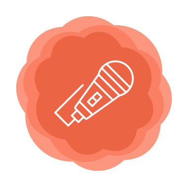 mikrofon web simge vektör çizim 