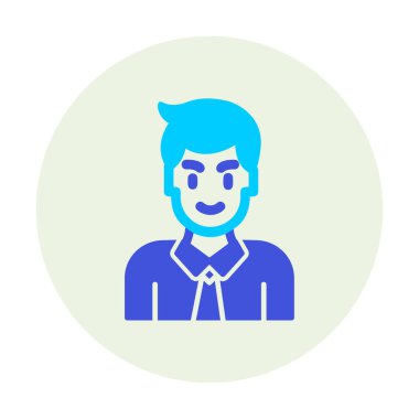 Man web simgesi, vektör illüstrasyonu 