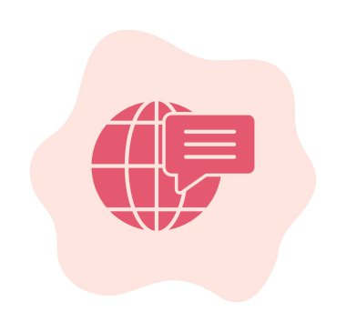 Dünya İletişim vektör simgesi modern illüstrasyon             