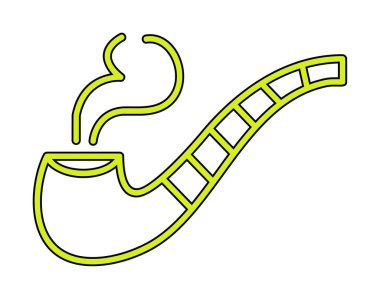 tütün tüttürme çubuğu simgesi, vektör illüstrasyonu