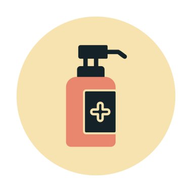 Dezenfektan şişesi ikonu. vektör illüstrasyonu 