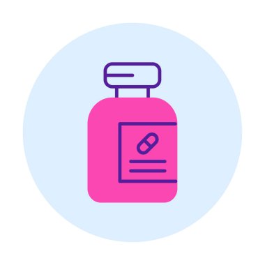 ilaç şişesi simgesi, vektör illüstrasyonu