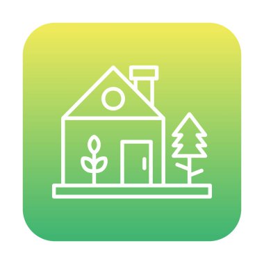 Ağ ve mobil uygulama tasarımınız için beyaz arkaplanda izole edilmiş yeşil ev simgesi vektörü, ev logosu kavramı