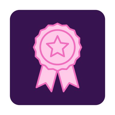 düz rozet vektör düz çizgi simgesi