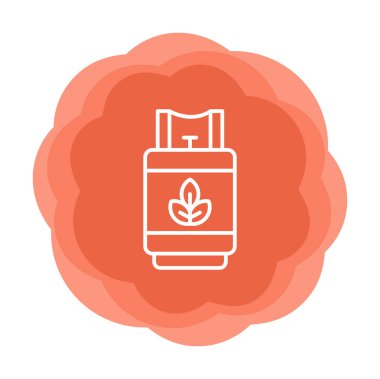 Elektrik üretimi biyogaz ikonu vektör illüstrasyon tasarımı