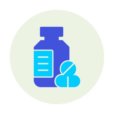 İlaç şişesi, ilaç ikonu, vektör illüstrasyonu                                         