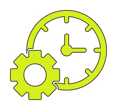 Zaman Yöneticisi web simgesi vektör illüstrasyonu