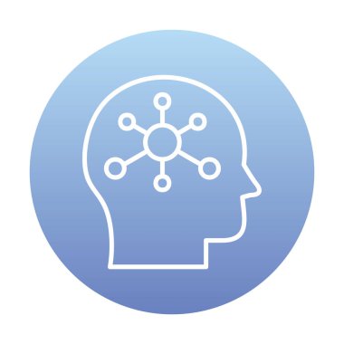 Psikoloji işaret tasarımlı beyin simgesi