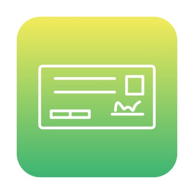 Çek çizgisi vektör simgesi