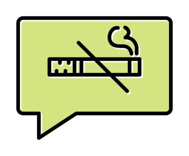 Basit Tütün Günü simgesi, vektör illüstrasyonu