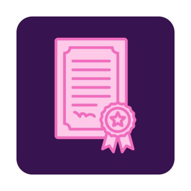 Grafik sertifika vektör illüstrasyonu 