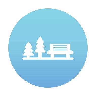 Dinlenme Alanı web simgesi, vektör illüstrasyonu 