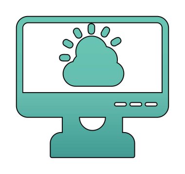 Hava Durumu Haber simgesi, vektör illüstrasyonu 