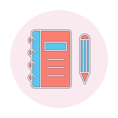 Kalem, vektör illüstrasyonlu günlük 