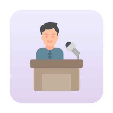 Basın Konferansı vektör illüstrasyonu