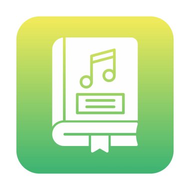 müzik kitabı simgesi, vektör illüstrasyonu 