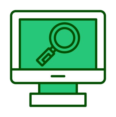 Büyütücü cam çizgi simgesi, arama konsepti