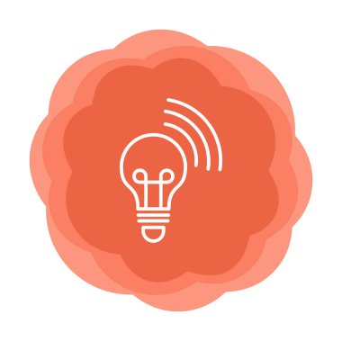 Akıllı ampul ikonu vektör illüstrasyonu 