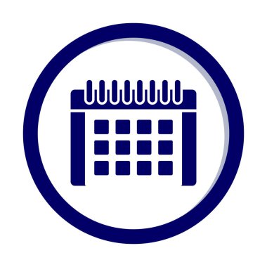 Takvim simgesi vektör illüstrasyonu