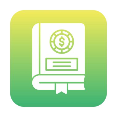 Basit Finansal Kitap simgesi, vektör illüstrasyonu