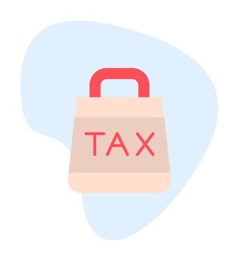 Alışveriş poşeti simgesi, vektör illüstrasyonu basit tasarım