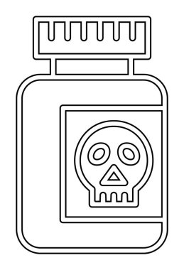 Zehir. Web simgesi basit illüstrasyon 