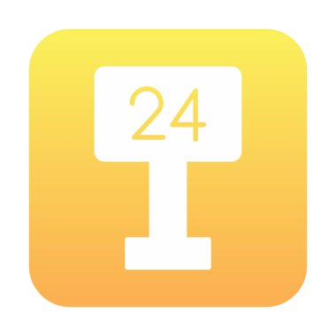 24 saat simge vektör çizim